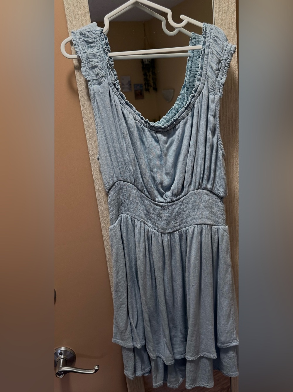 ✨O'Neill Light Blue Ruffled Mini Dress